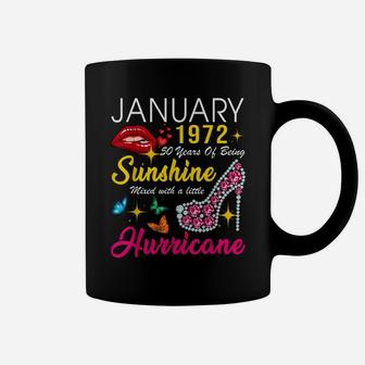 January 1972 50 Years Of Being Sunshine 50Th Birthday Women Coffee Mug | Crazezy AU