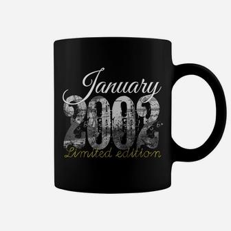 January 2002 Tee - 18 Year Old Shirt 2002 18Th Birthday Gift Coffee Mug | Crazezy