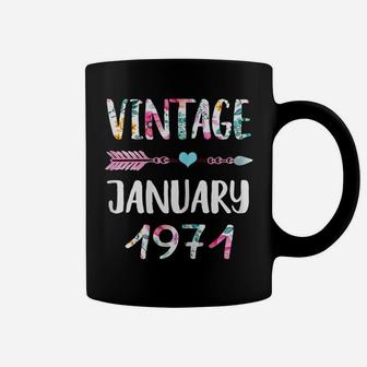 January Girls 1971 Birthday Gift 50 Years Old Made In 1971 Coffee Mug | Crazezy