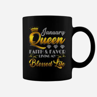 January Queen Birthday Gift Jesus Lover Girlfriend And Wife Coffee Mug | Crazezy