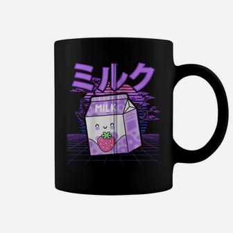Japanese Kawaii Face Strawberry Milk Carton Funny Retro 90S Zip Hoodie Coffee Mug | Crazezy UK
