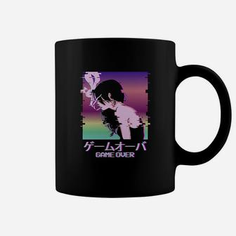 Japanese Sad Girl Game Over Indie Aesthetic Coffee Mug | Crazezy AU