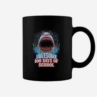 Jawesome 100 Days Of School Great White Shark Coffee Mug - Thegiftio UK