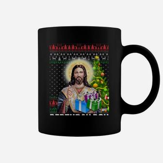 Jesus Birthday Boy Christmas Xmas Holiday Funny Ugly Sweater Sweatshirt Coffee Mug | Crazezy