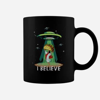 Jesus Christian God Holding Tacos In Alien Ufo Design Coffee Mug - Monsterry