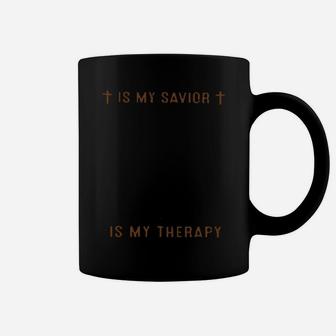 Jesus Is My Savior Wrestling Is My Therapy Coffee Mug - Monsterry CA