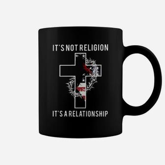 Jesus It's Not Religion It's A Relationship American Flag Coffee Mug - Monsterry AU