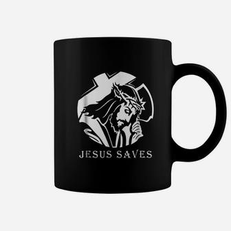 Jesus Saves Christian Vintage Cool Christ Church Coffee Mug | Crazezy