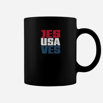 Jesus Saves Usa Coffee Mug - Monsterry DE