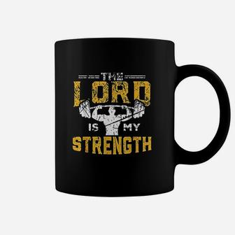 Jesus Workout The Lord Is My Strength Christian Gym Coffee Mug | Crazezy