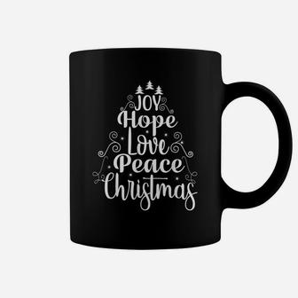 Joy Hope Love Peace Christmas Merry Christmas Pajamas Tee Coffee Mug | Crazezy AU
