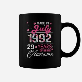 July Girls 1992 Birthday Gift 29 Years Old Made In 1992 Coffee Mug | Crazezy