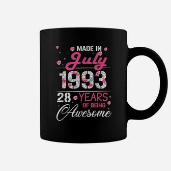 July Girls 1993 Birthday Gift 28 Years Old Made In 1993 Coffee Mug | Crazezy