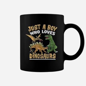 Just A Boy Who Loves Dinosaurs Coffee Mug | Crazezy