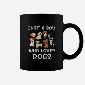 Just A Boy Who Loves Dogs Coffee Mug | Crazezy