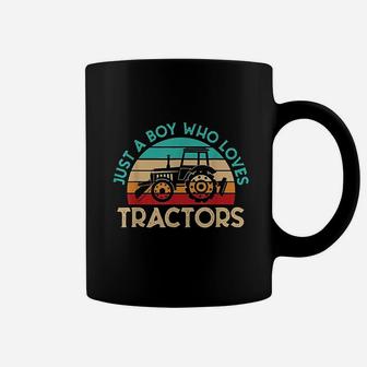 Just A Boy Who Loves Tractors Farmer Coffee Mug | Crazezy DE
