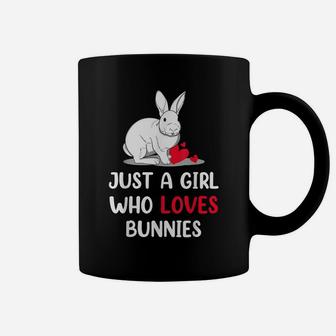 Just A Girl Who Love Bunnies Cute Easter Day Girls Coffee Mug | Crazezy DE