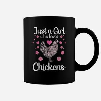 Just A Girl Who Love Chicken Funny Women Mom Chicken Lover Coffee Mug | Crazezy