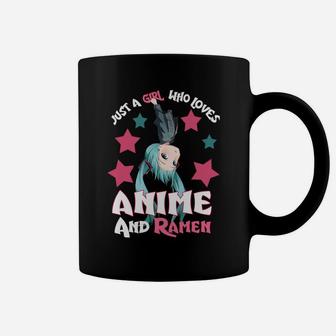 Just A Girl Who Loves Anime And Ramen Bowl Japanese Noodles Coffee Mug | Crazezy