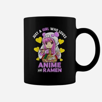 Just A Girl Who Loves Anime And Ramen Bowl Panda Teen Girls Coffee Mug | Crazezy CA