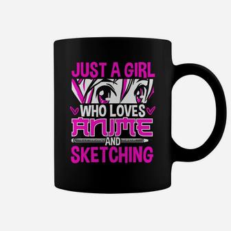 Just A Girl Who Loves Anime And Sketching Coffee Mug | Crazezy CA