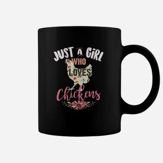 Just A Girl Who Loves Chickens Poultry Lover Cute Gift Coffee Mug | Crazezy CA
