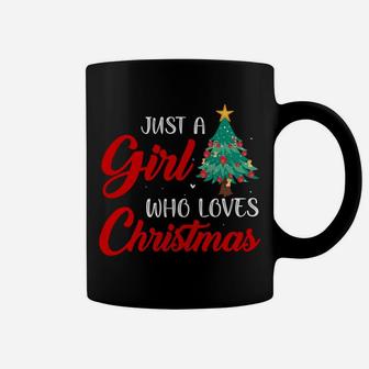 Just A Girl Who Loves Christmas Clothing Holiday Gift Women Sweatshirt Coffee Mug | Crazezy