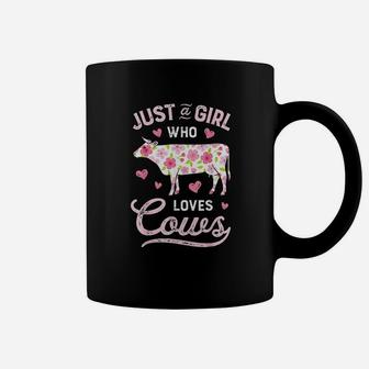 Just A Girl Who Loves Cows Cow Farmer Farm Women Coffee Mug | Crazezy DE