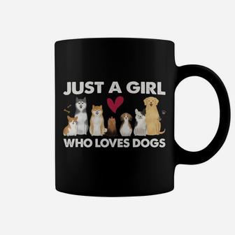 Just A Girl Who Loves Dogs Funny Dog Lover Dog Mom Pet Owner Coffee Mug | Crazezy CA