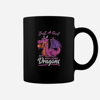 Just A Girl Who Loves Dragons Funny Dragon Gift For Girls Coffee Mug - Thegiftio UK