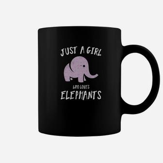 Just A Girl Who Loves Elephants Animal Zoo Wildlife Coffee Mug - Thegiftio UK