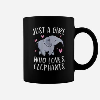 Just A Girl Who Loves Elephants Funny Elephant Gifts Girls Coffee Mug | Crazezy