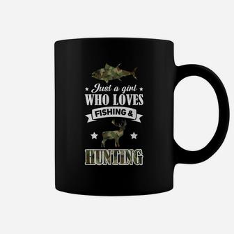Just A Girl Who Loves Fishing & Hunting Hunter Deer Coffee Mug | Crazezy DE