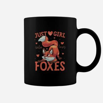 Just A Girl Who Loves Foxes Art Cute Fox Coffee Mug - Thegiftio UK