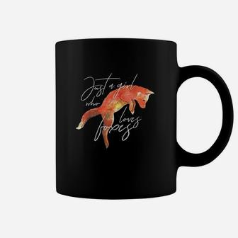 Just A Girl Who Loves Foxes Art Fox Women Gift Coffee Mug | Crazezy