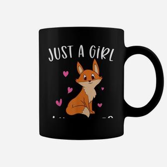 Just A Girl Who Loves Foxes Funny Fox Gifts For Girls Sweatshirt Coffee Mug | Crazezy CA