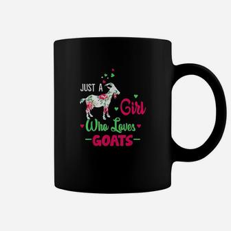 Just A Girl Who Loves Goats Farmer Women Goat Gift Coffee Mug | Crazezy DE