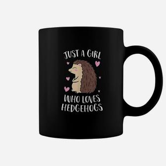 Just A Girl Who Loves Hedgehogs Cute Coffee Mug | Crazezy