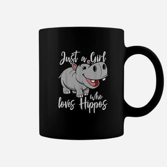 Just A Girl Who Loves Hippos Cute Baby Hippo Coffee Mug | Crazezy UK