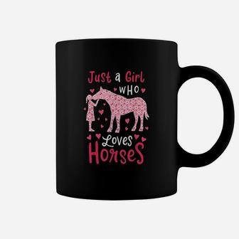 Just A Girl Who Loves Horses Cute Horse Coffee Mug - Thegiftio UK