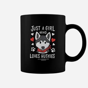 Just A Girl Who Loves Huskies Coffee Mug | Crazezy AU