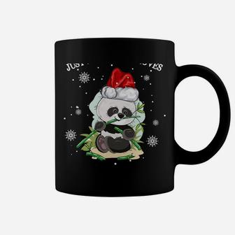 Just A Girl Who Loves Pandas And Christmas Coffee Mug | Crazezy