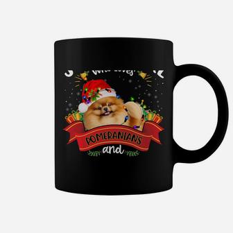 Just A Girl Who Loves Pomeranians & Christmas Funny Xmas Sweatshirt Coffee Mug | Crazezy