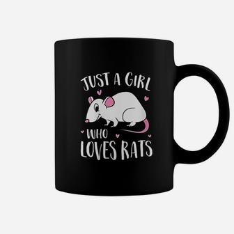 Just A Girl Who Loves Rats Funny Rat Girl Coffee Mug - Thegiftio UK