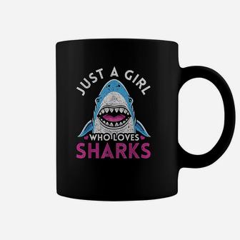 Just A Girl Who Loves Sharks Coffee Mug - Thegiftio UK