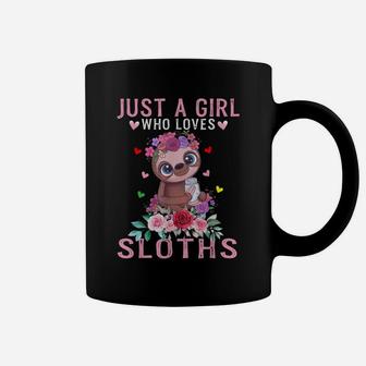 Just A Girl Who Loves Sloths Lover Sloth Animal Gift Coffee Mug | Crazezy