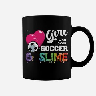 Just A Girl Who Loves Soccer And Slime Cute Funny Gift Coffee Mug | Crazezy