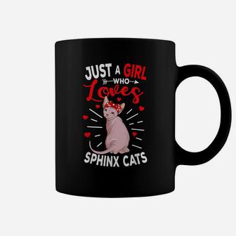 Just A Girl Who Loves Sphynx Cats Hairless Cat Lovers Gift Coffee Mug | Crazezy