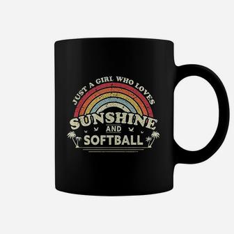 Just A Girl Who Loves Sunshine And Softball Coffee Mug | Crazezy UK