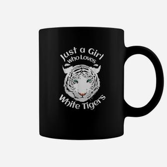 Just A Girl Who Loves Tigers White Tigers Coffee Mug | Crazezy